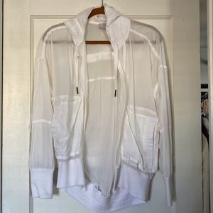 ADIDAS by STELLA MCCARTNEY white track jacket Sz SMALL